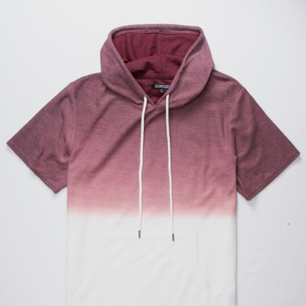 #9❤️ New Elwood Ombre Burgundy Mens Hoodie
